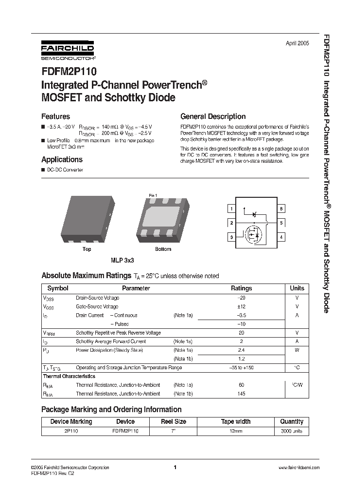 FDFM2P110_1133820.PDF Datasheet