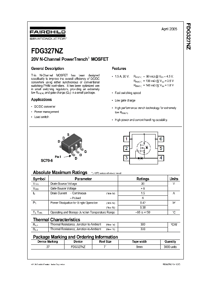 FDG327NZ_1239415.PDF Datasheet