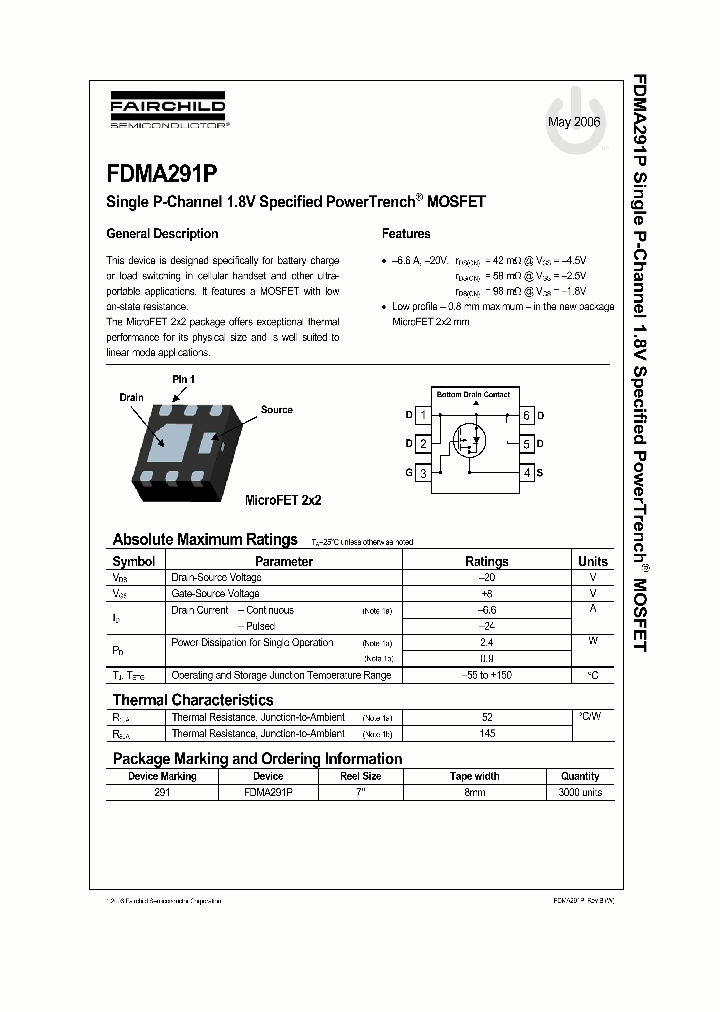FDMA291P_1239479.PDF Datasheet