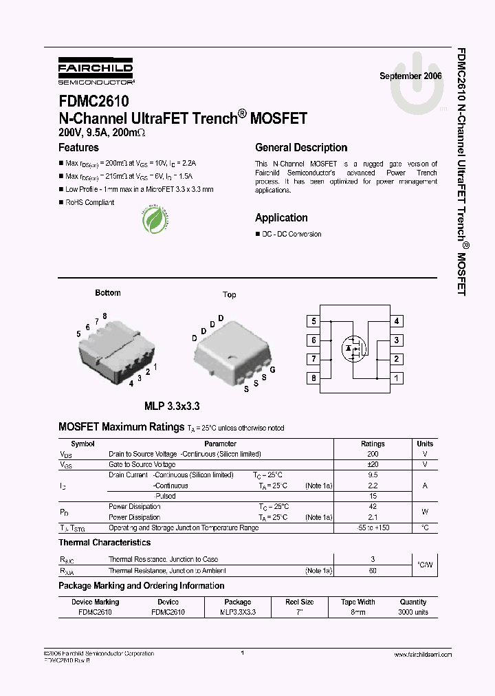 FDMC2610_1096487.PDF Datasheet