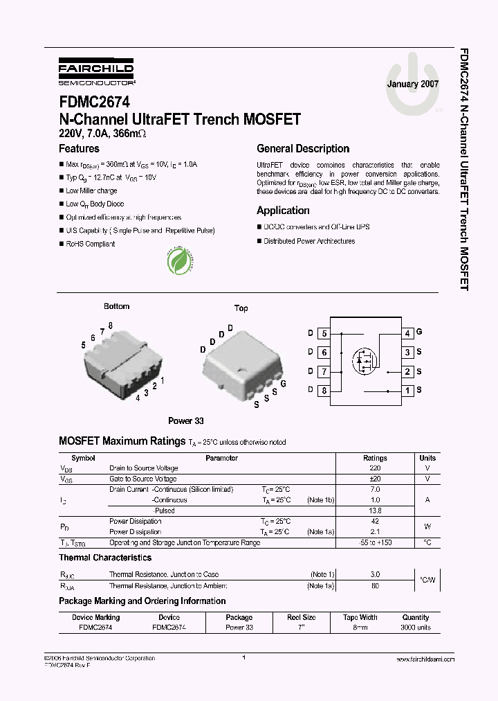 FDMC267407_1239492.PDF Datasheet