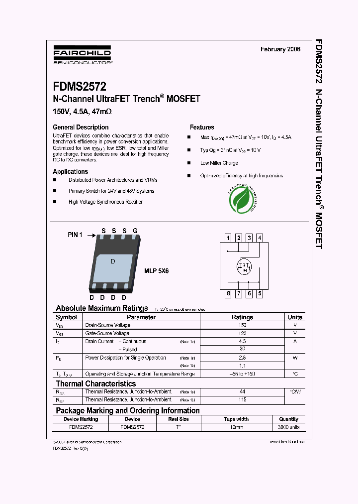 FDMS2572_1239499.PDF Datasheet