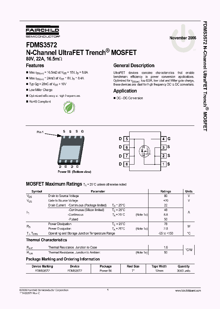 FDMS3572_1239503.PDF Datasheet