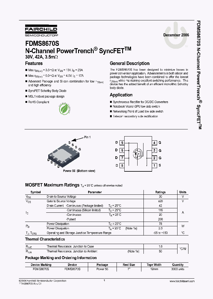 FDMS8670S_1099801.PDF Datasheet
