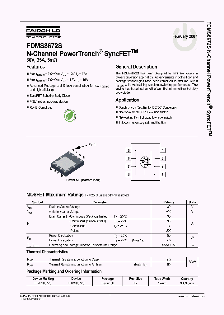 FDMS8672S_1239507.PDF Datasheet