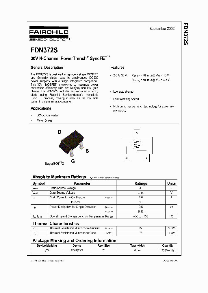 FDN372S_1163574.PDF Datasheet