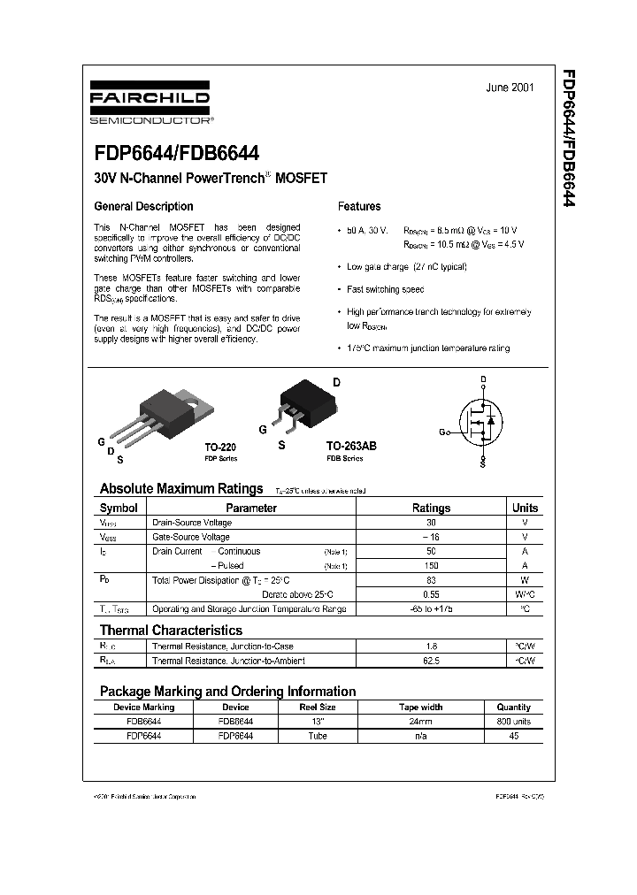 FDP6644_1239564.PDF Datasheet