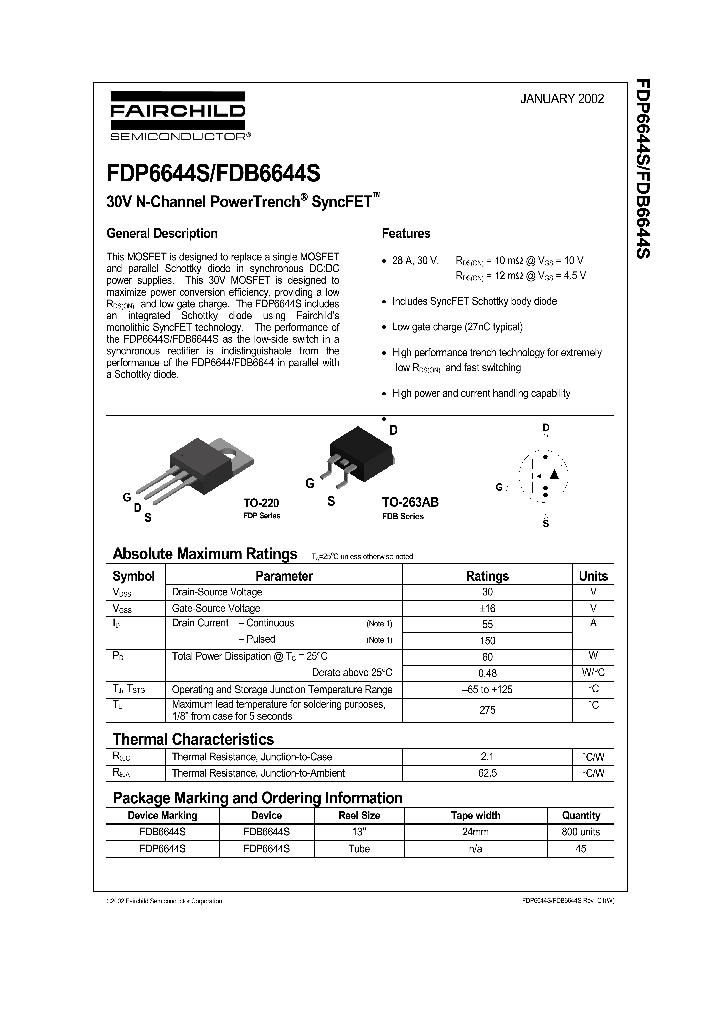 FDP6644S_1239565.PDF Datasheet