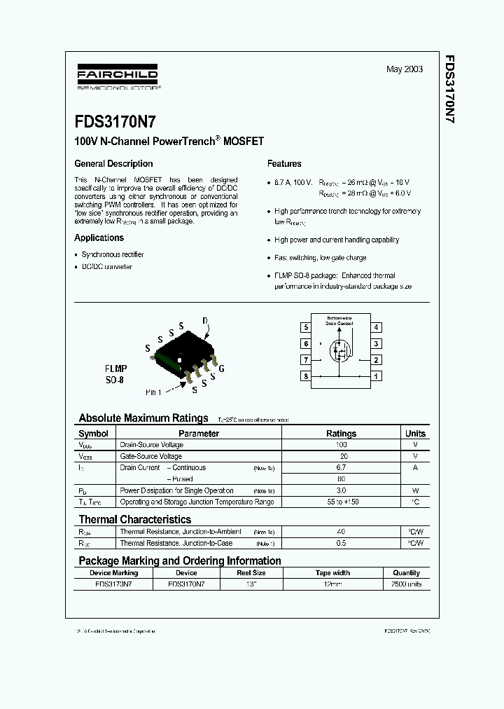 FDS3170N7_1239624.PDF Datasheet