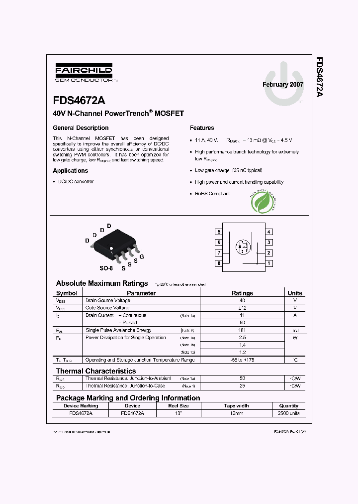 FDS4672A07_1182573.PDF Datasheet