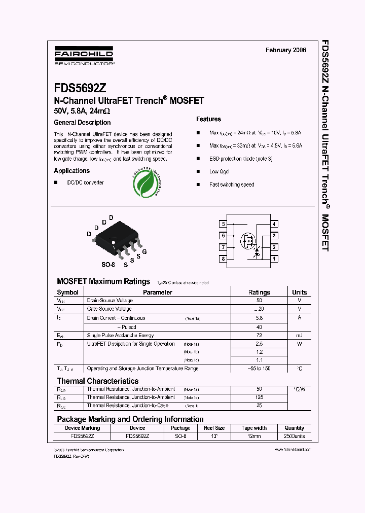 FDS5692Z_1182574.PDF Datasheet