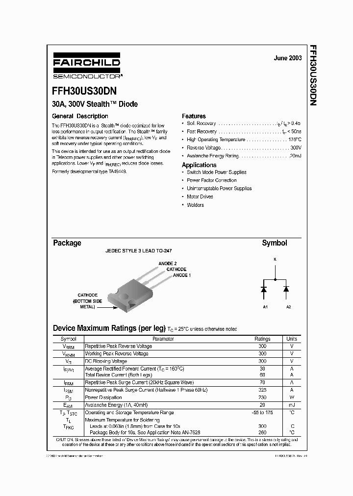 FFH30US30DN_1163933.PDF Datasheet