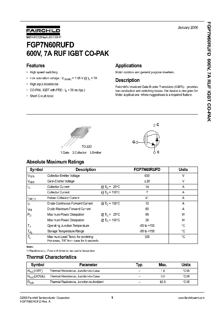 FGP7N60RUFD_1113816.PDF Datasheet
