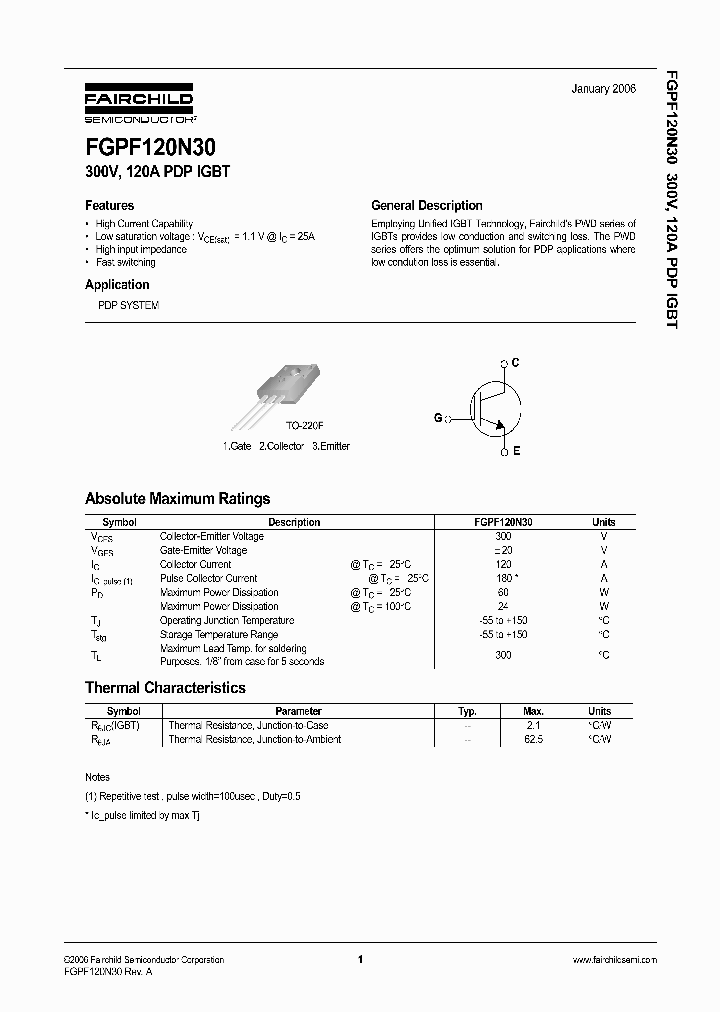 FGPF120N30_1240145.PDF Datasheet
