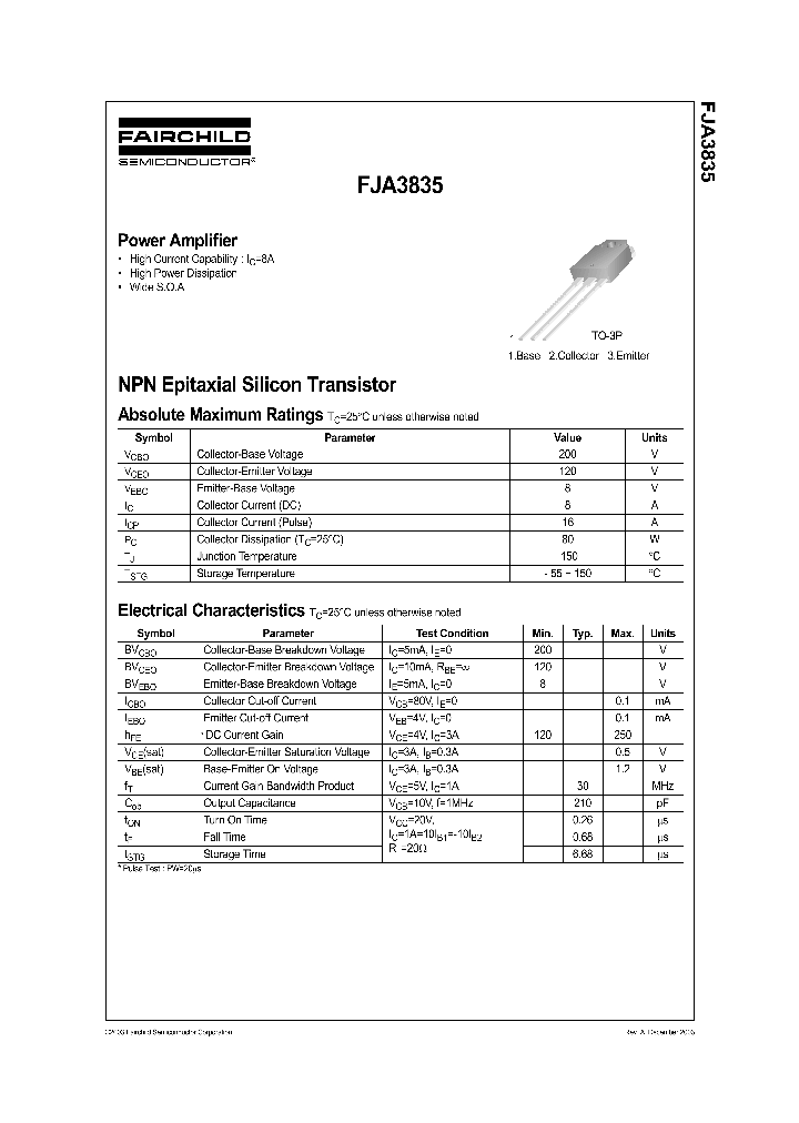 FJA3835_1240254.PDF Datasheet