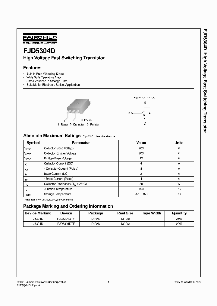 FJD5304DTM_1240281.PDF Datasheet