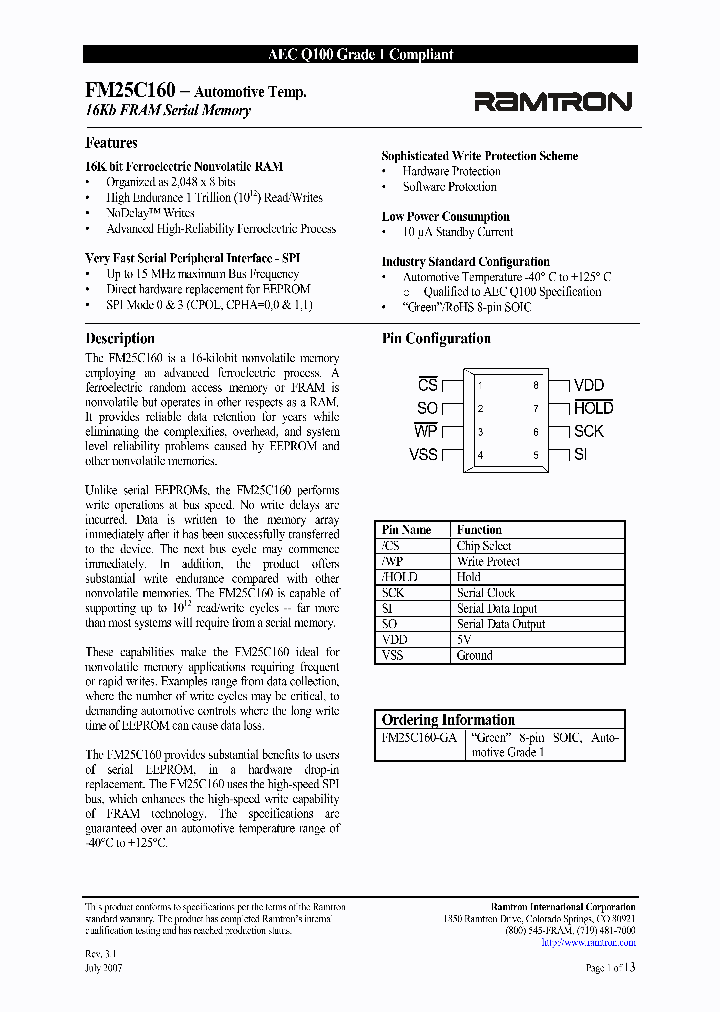 FM25C160-GA_1124163.PDF Datasheet