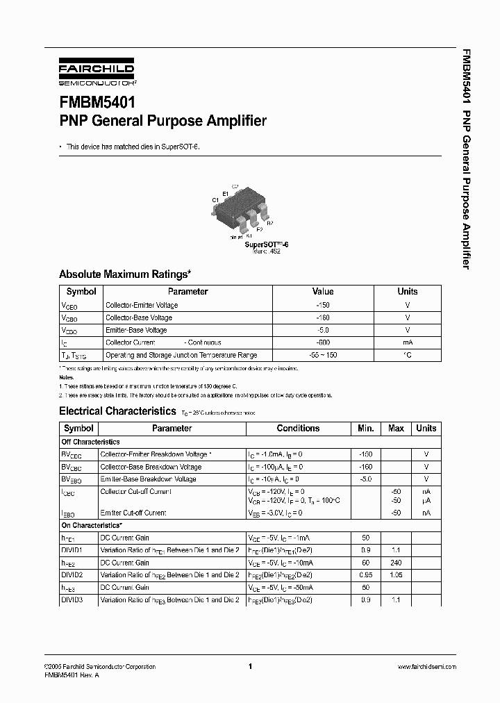 FMBM5401_1240905.PDF Datasheet