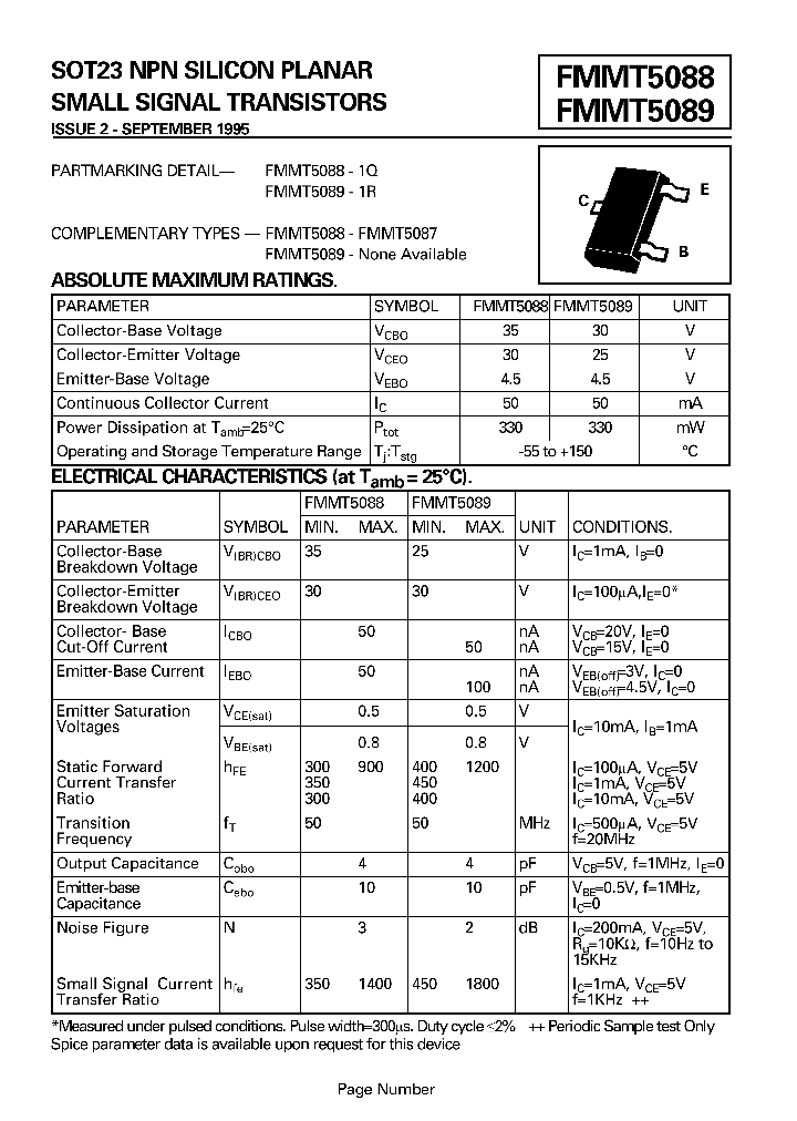 FMMT5088_1157065.PDF Datasheet