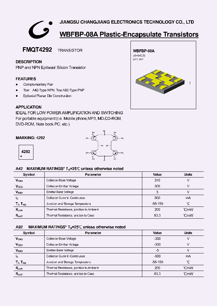 FMQT4292-WBFBP-08A_1241089.PDF Datasheet