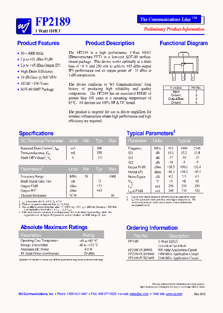 FP2189-PCB1900S_1110465.PDF Datasheet