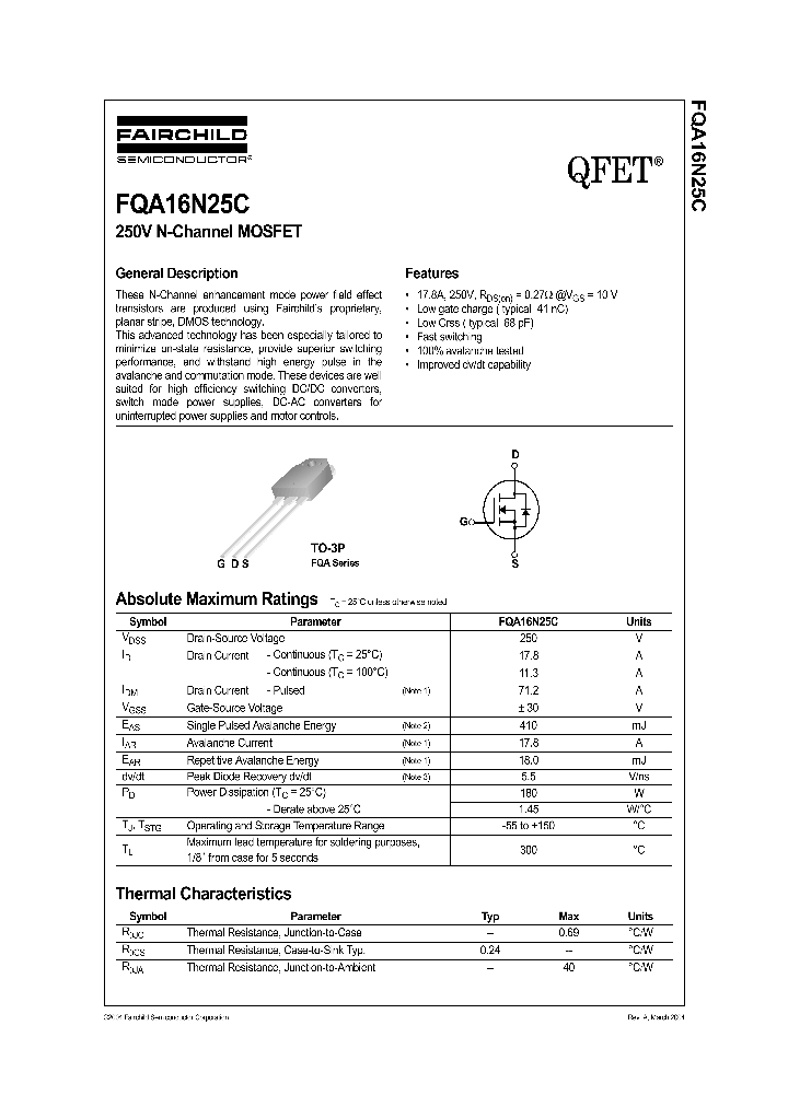 FQA16N25C_1241406.PDF Datasheet
