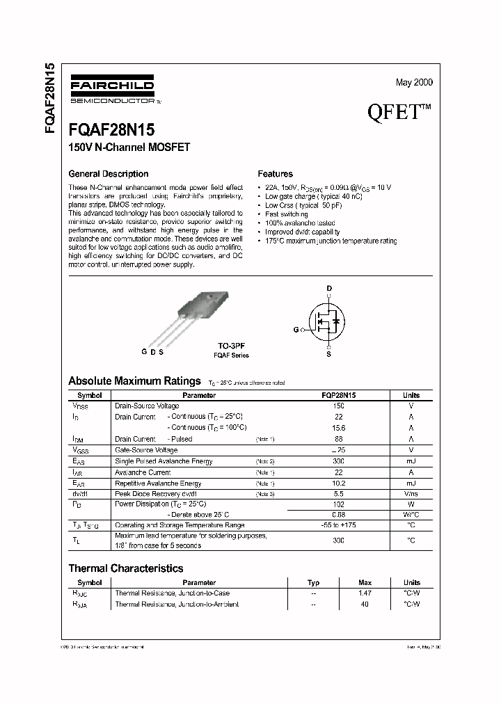 FQAF28N15_1241484.PDF Datasheet