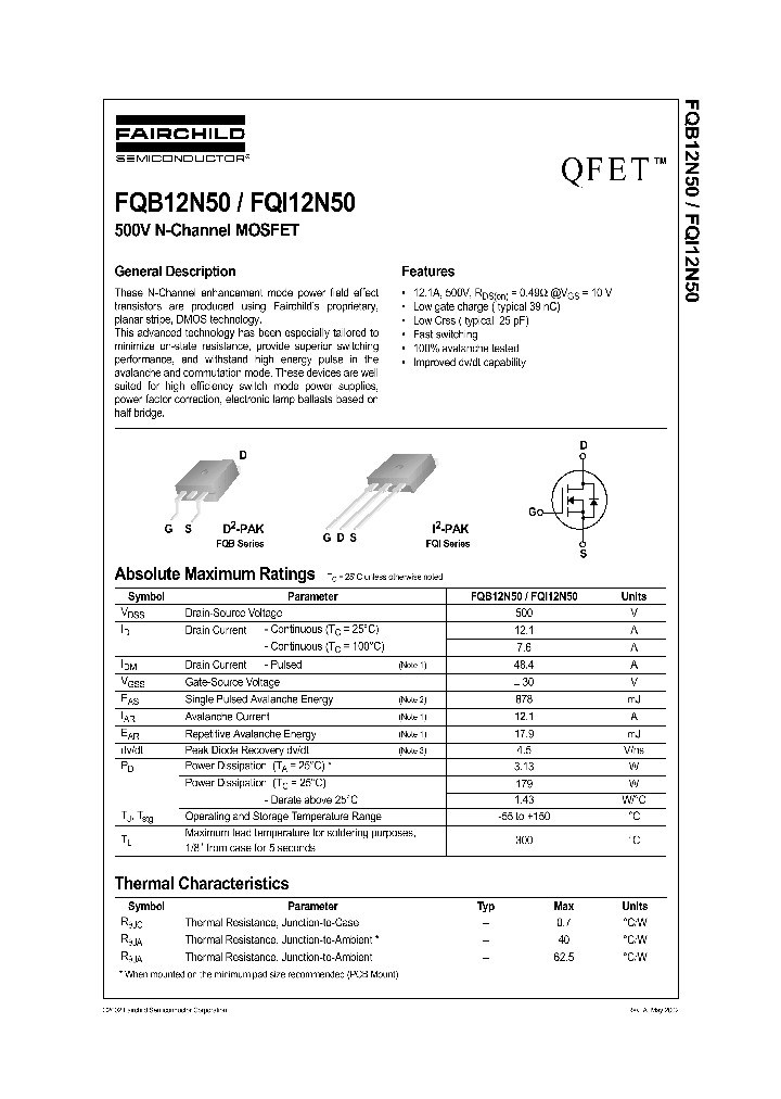 FQI12N50_1241553.PDF Datasheet