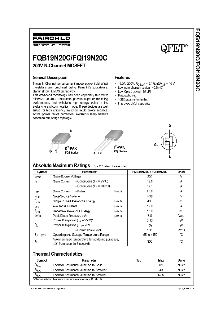 FQI19N20C_1241578.PDF Datasheet