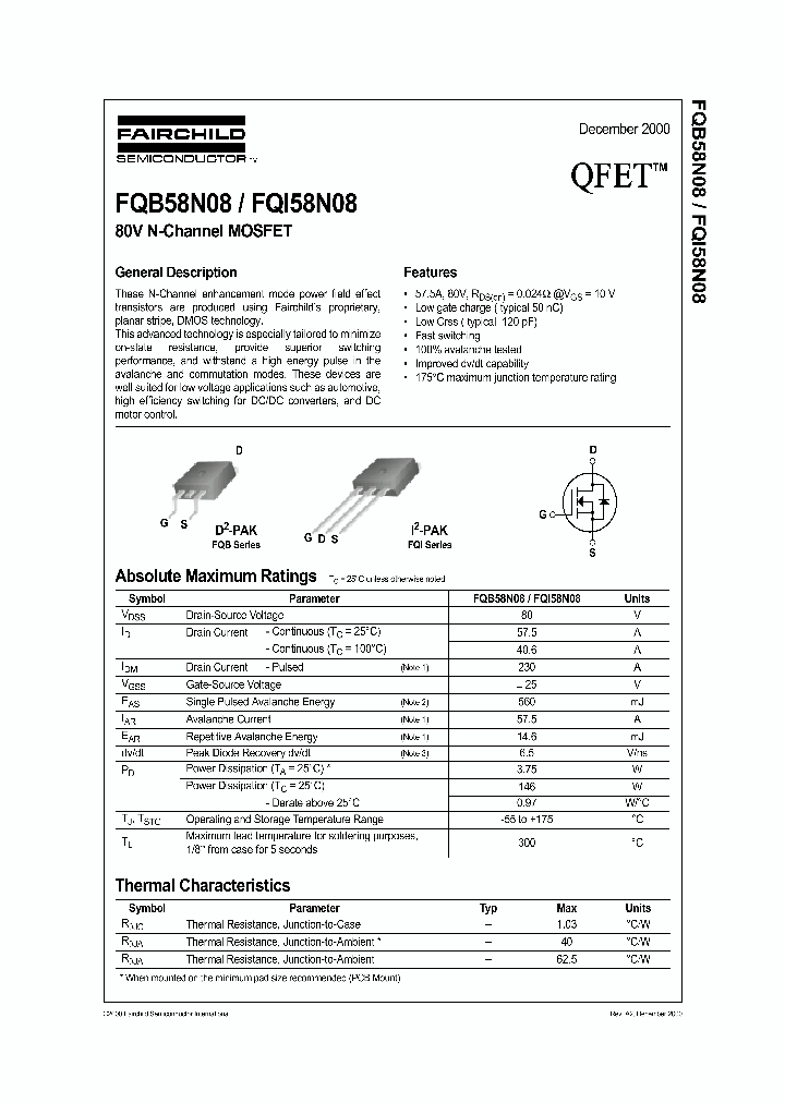 FQI58N08_1241631.PDF Datasheet
