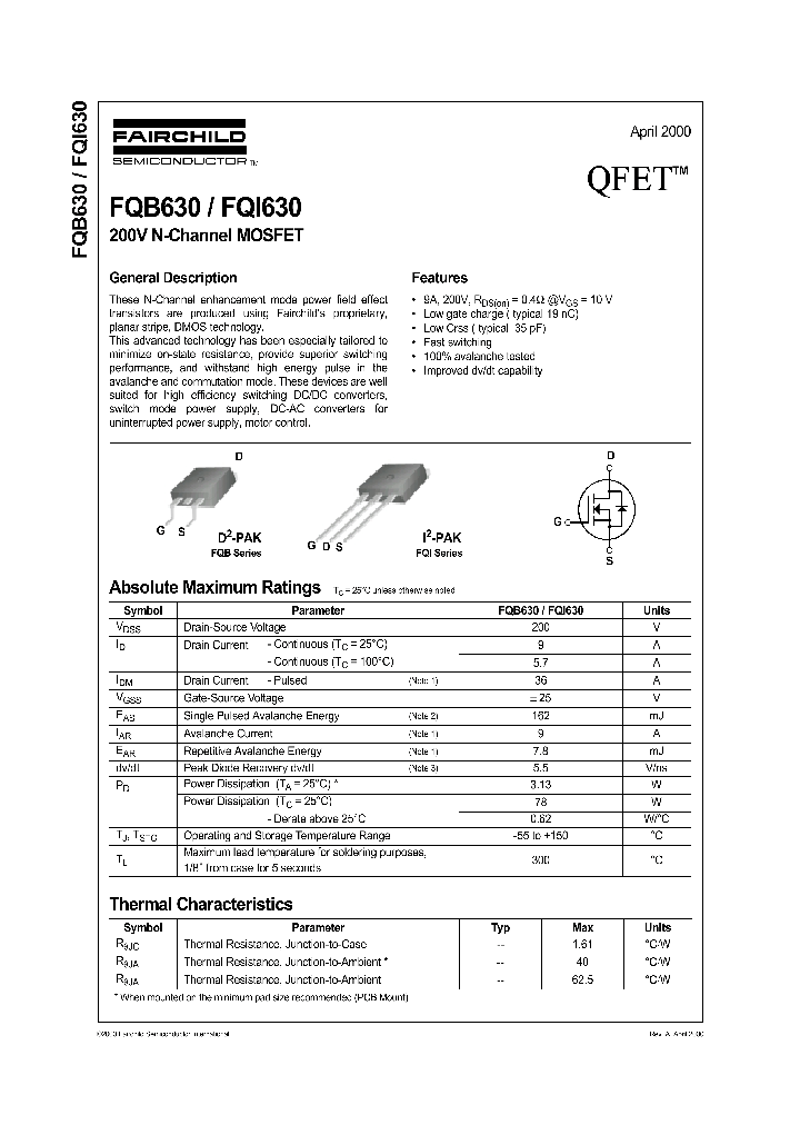 FQI630_1241645.PDF Datasheet