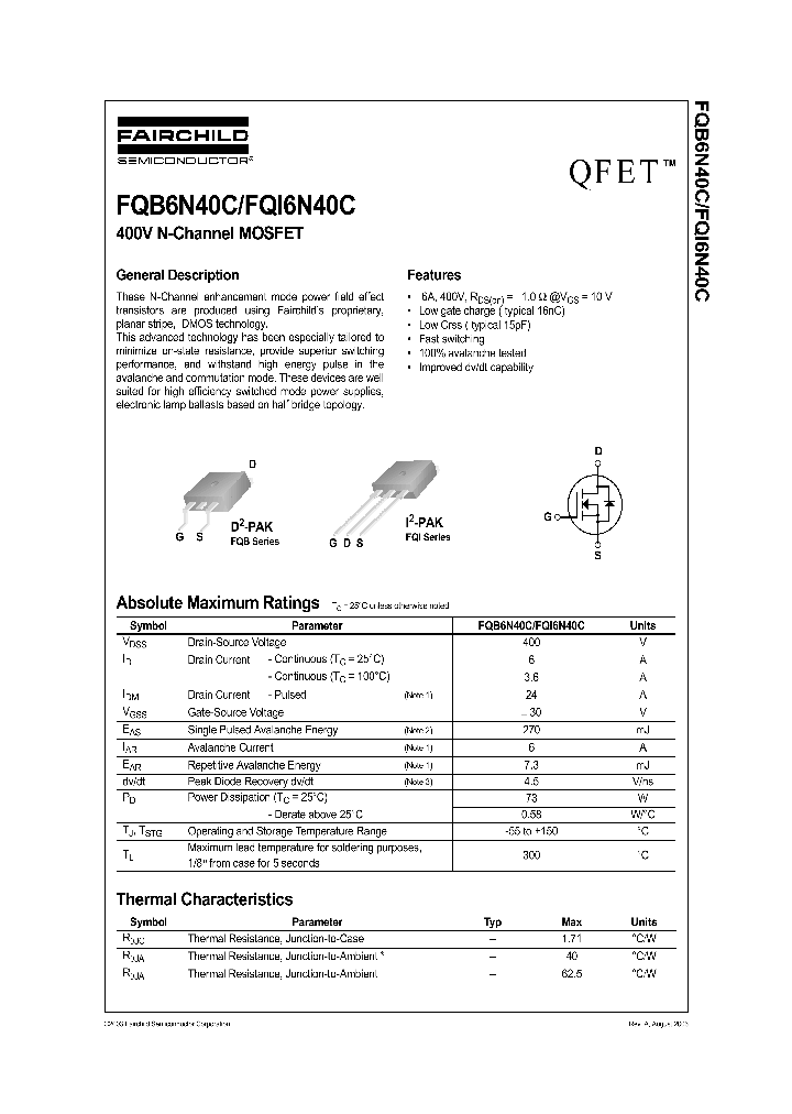 FQI6N40C_1241650.PDF Datasheet