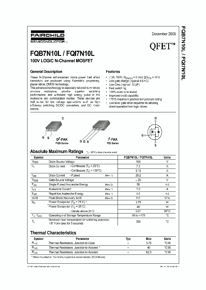 FQI7N10L_1241662.PDF Datasheet