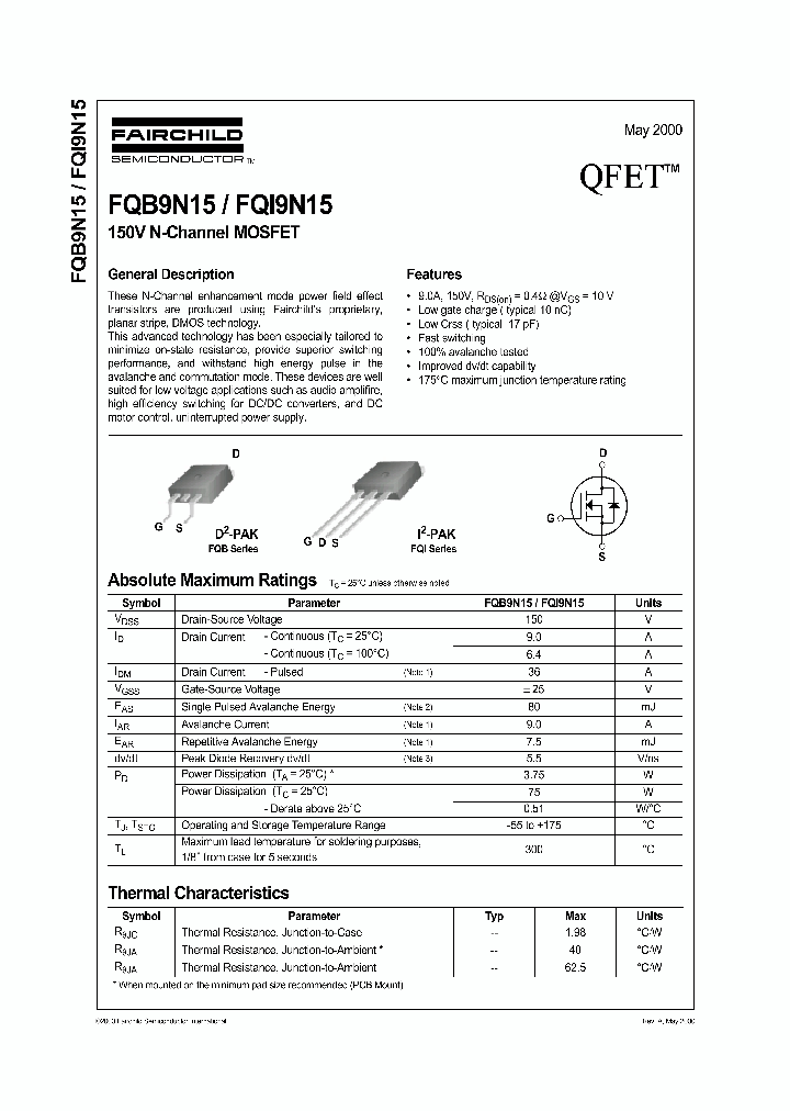 FQI9N15_1241678.PDF Datasheet