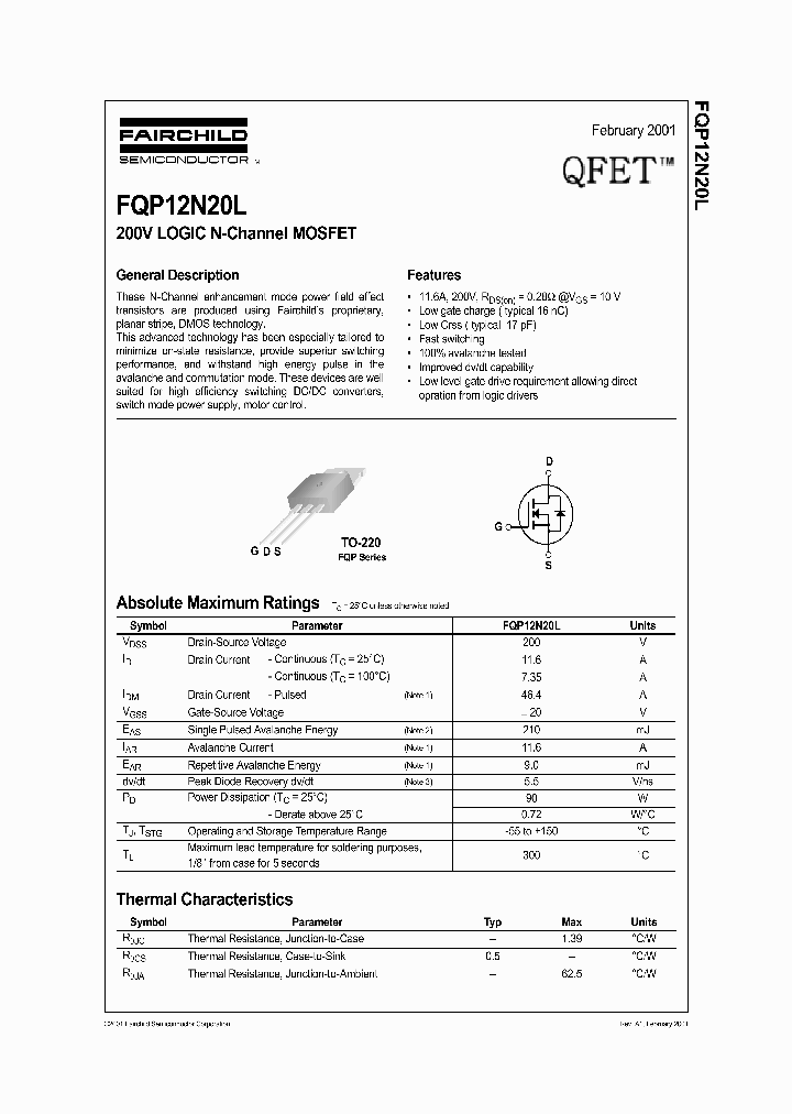 FQP12N20L_1241693.PDF Datasheet