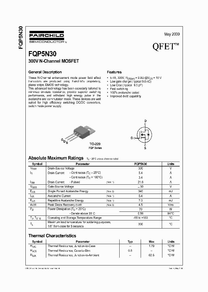 FQP5N30_1241754.PDF Datasheet