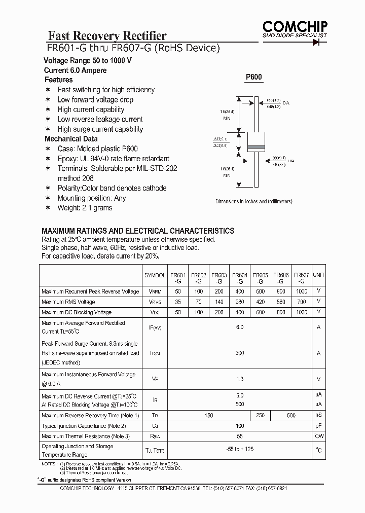 FR607-G_1242209.PDF Datasheet