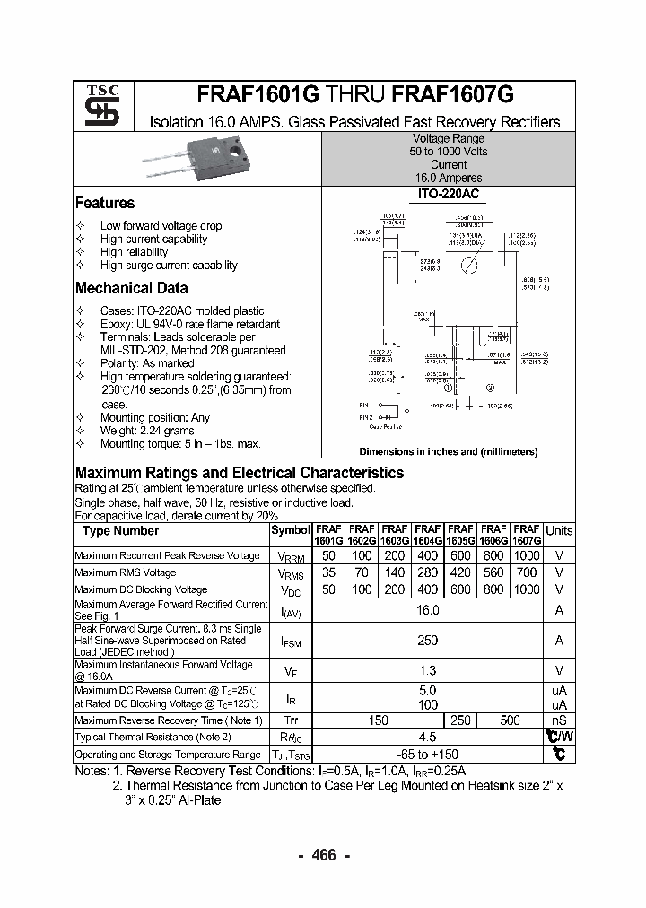 FRAF1607G_1242235.PDF Datasheet