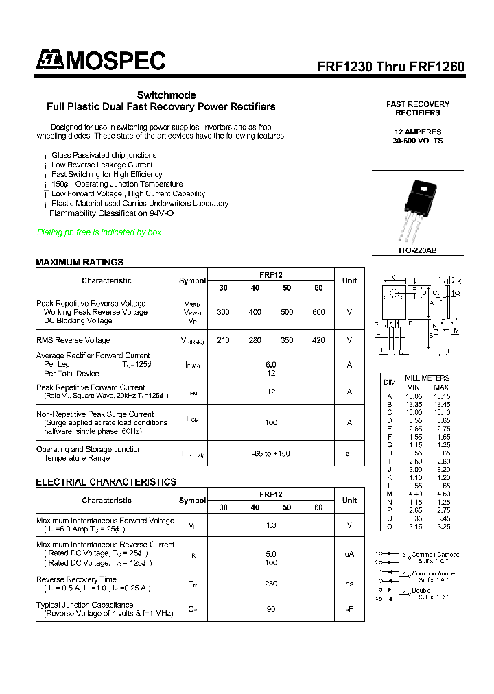 FRF1260_1242257.PDF Datasheet