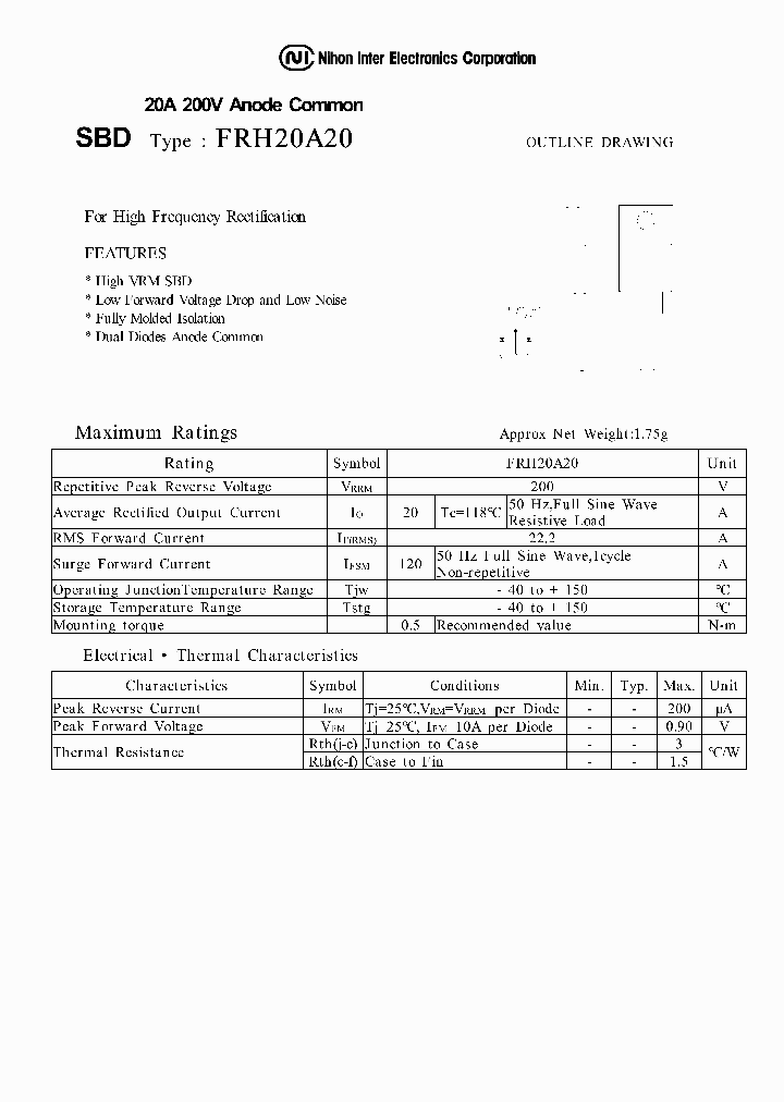 FRH20A20_1188338.PDF Datasheet