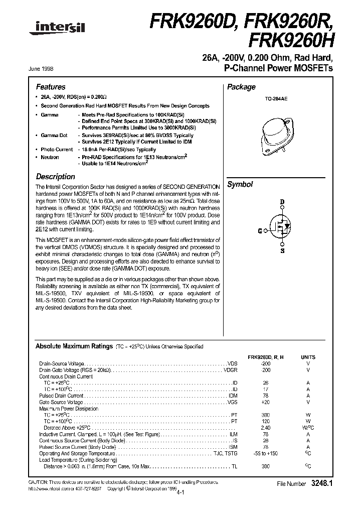 FRK9260R_1242287.PDF Datasheet