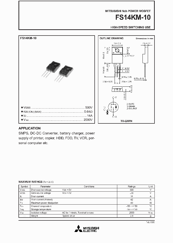 FS14KM-10_1242409.PDF Datasheet