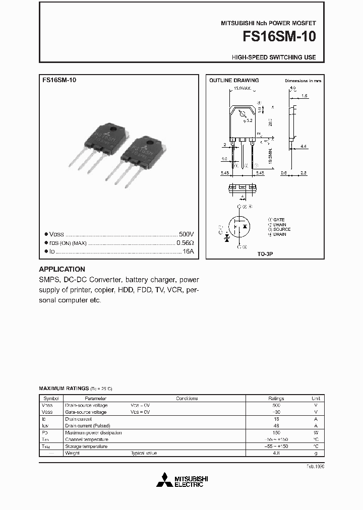 FS16SM-10_1162987.PDF Datasheet