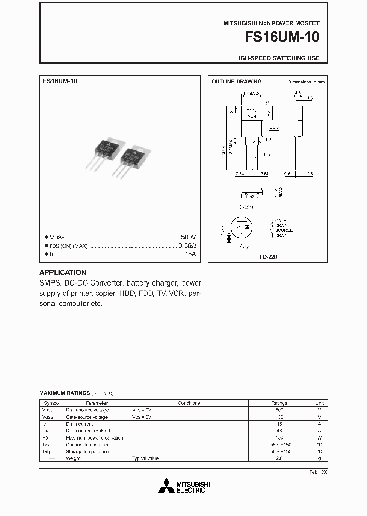 FS16UM-10_1147537.PDF Datasheet