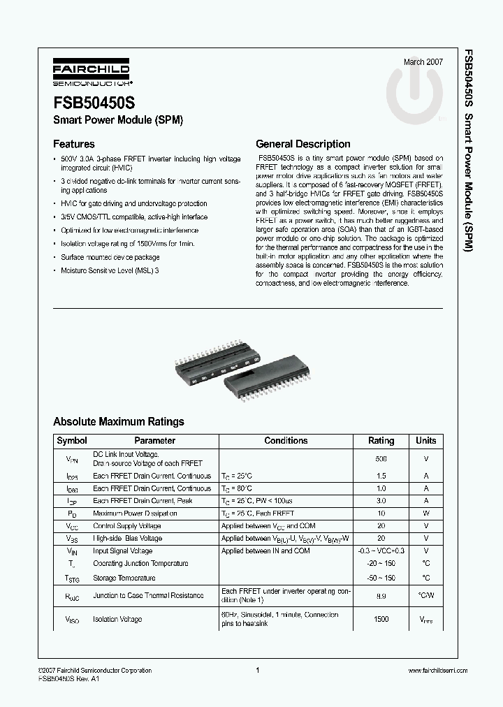 FSB50450S07_1242835.PDF Datasheet