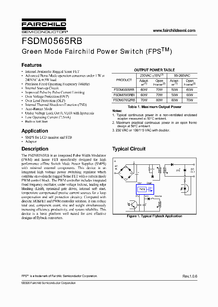 FSDM07652RB_1242887.PDF Datasheet