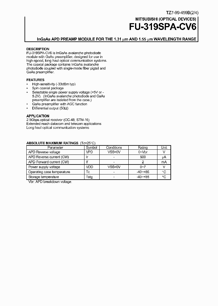 FU-319SPA-CV6_1243314.PDF Datasheet