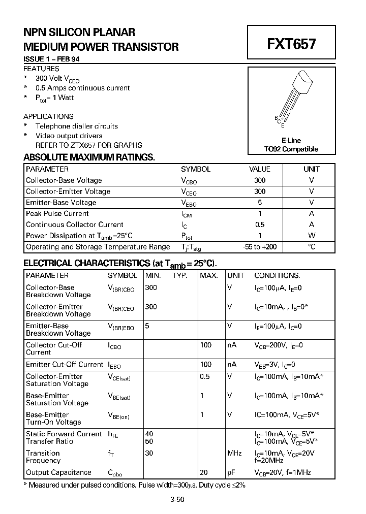 FXT657_1243625.PDF Datasheet