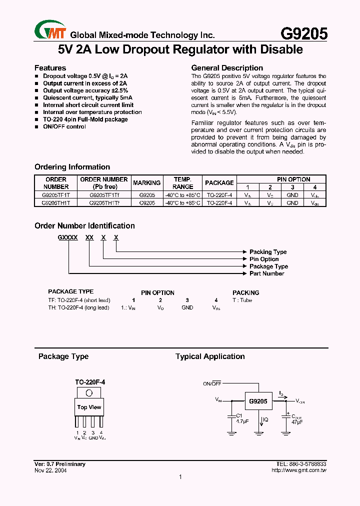 G9205TH1TF_1244058.PDF Datasheet
