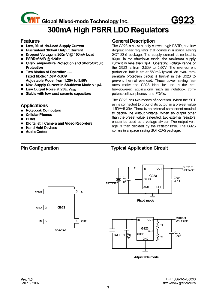 G923-150T1U_1166730.PDF Datasheet